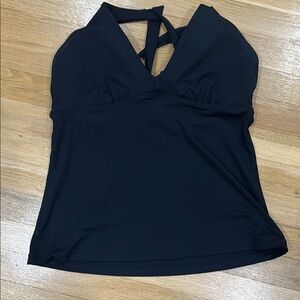 Athleta black tankini top